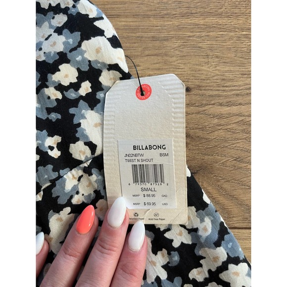 Billabong Black and White Floral Jumpsuit - Picture 8 of 11